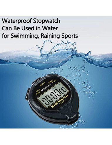 Cronómetro Digital MOSTRUST Impermeable 1 Vuelta Silencioso