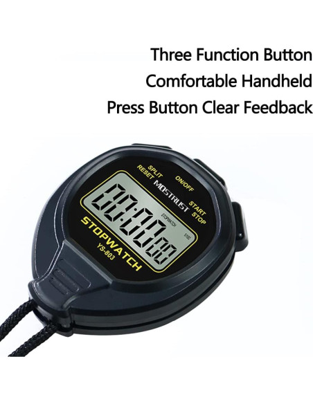 Cronómetro Digital MOSTRUST Impermeable 1 Vuelta Silencioso