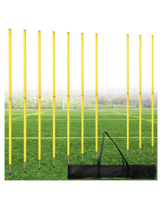 10 Postes de Agilidad Diegimr 150cm Ajustables para Fútbol