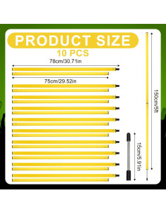 10 Postes de Agilidad Diegimr 150cm Ajustables para Fútbol 2