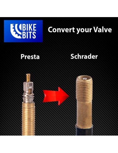 Adaptador de Válvula Presta a Schrader Bike Bits - 4 Piezas