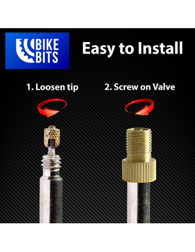 Adaptador de Válvula Presta a Schrader Bike Bits - 4 Piezas