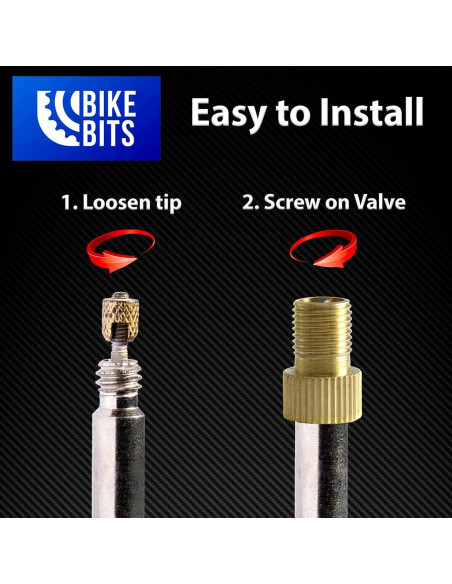 Adaptador de Válvula Presta a Schrader Bike Bits - 4 Piezas