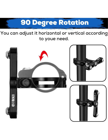Adaptador Soporte Botella Agua Corki BCA-01 Aluminio Negro