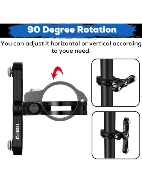 Adaptador Soporte Botella Agua Corki BCA-01 Aluminio Negro