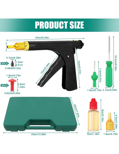 Kit de Reparación de Neumáticos YCLPDMM YC-004 con 16 Tapones