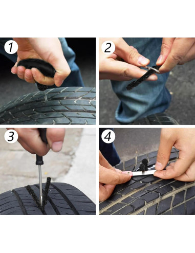 150 Cuerdas de Reparación de Neumáticos Acshio 10.16 cm
