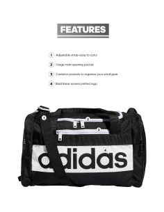 Bolsa de Deporte Unisex Adidas Court Lite Negra 2