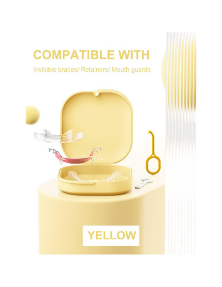 Estuche para Retenedor Hemilab Amarillo con Ventilación