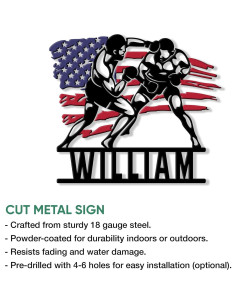 Cartel de Metal Personalizado Boxeo Doladodo - Decoración Pared 2