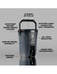 Enfriador de Hidratación Gatorade 11.36L Gris Aislado 2