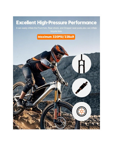 Bomba de Choque Tiakia DPG-0302 con Manómetro Digital 320PSI