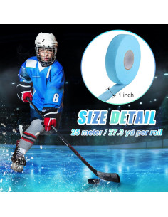 Cinta de Tela para Hockey Jerify 2 Rollos 25m x 2.5cm Azul 2