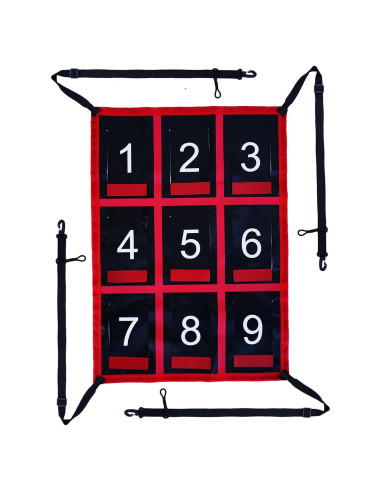 Objetivo de Zona de Strike Numerado CORECISE 15x15 cm Rojo
