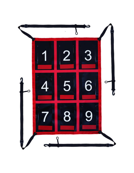 Objetivo de Zona de Strike Numerado CORECISE 15x15 cm Rojo