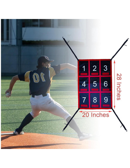 Objetivo de Zona de Strike Numerado CORECISE 15x15 cm Rojo