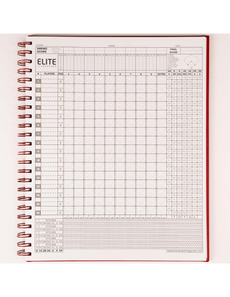 Libro de Anotaciones Premium Béisbol/Softbol Murray 60 Juegos