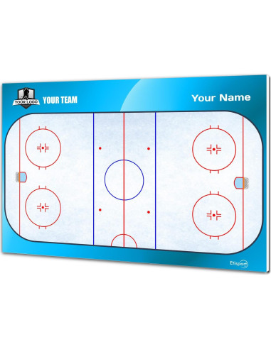 Tablero Táctico de Hockey sobre Hielo Etisport Doble Cara 30.5x20.5cm