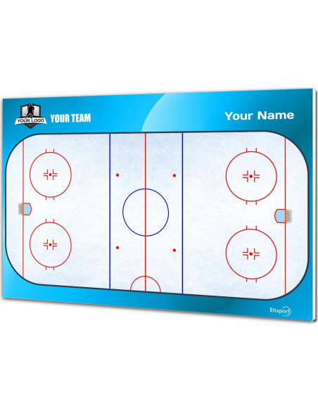 Tablero Táctico de Hockey sobre Hielo Etisport Doble Cara 30.5x20.5cm