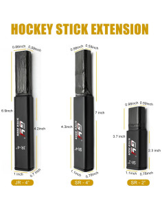 Extensión de Puntera de Palo de Hockey GY Senior 10.16 cm Fibra de Vidrio 2
