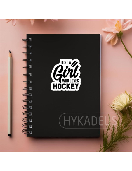 Calcomanías Impermeables HYKADEUS para Chicas Hockey 7.6 cm