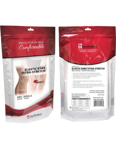 Soporte de Rodilla Elástico Swede-O Tetra-Stretch Mediano
