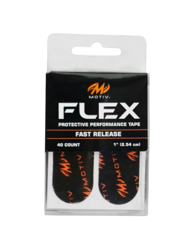Cinta de Rendimiento Protectora Flex Motiv Negra 40 Piezas 2.54cm