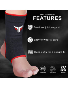 Soporte de Tobillo Mytra Fusion Unisex L/XL Negro - Compresión 2