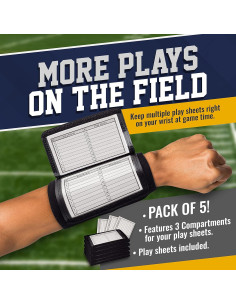 Banda de muñeca para mariscales de campo GSM Brands - 5 unidades 2