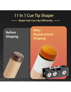 Formador de Punta de Billar 11 en 1 FSCXOIA - Aluminio Portátil 2