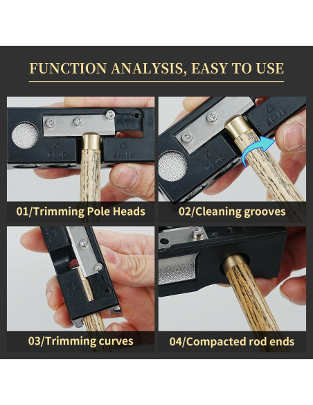 Formador de Punta de Billar 11 en 1 FSCXOIA - Aluminio Portátil