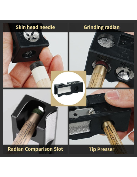 Formador de Punta de Billar 11 en 1 FSCXOIA - Aluminio Portátil