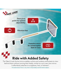 Espejo Retrovisor para Ciclismo TOMA UN VISTAZO - Ajustable 2