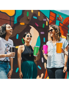 Vaso de Café de Viaje Aislado Doble Pared AEPDTD 20 oz Negro 2