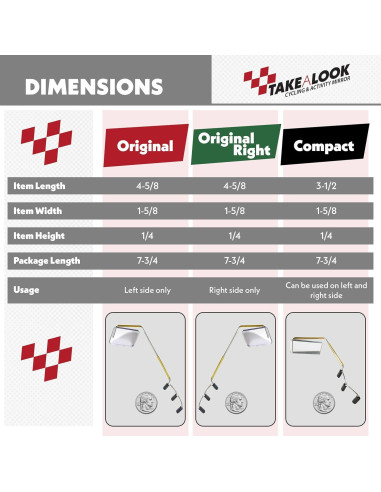 Espejo Retrovisor para Ciclismo TOMA UN VISTAZO - Ajustable