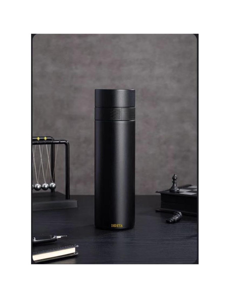 Botella de Agua Aislada DEDEYA 15oz con Infusor de Té - Negro