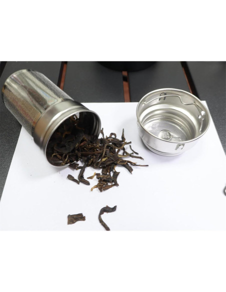 Botella de Agua Aislada DEDEYA 15oz con Infusor de Té - Negro