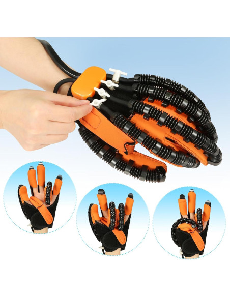 Guante Robot Rehabilitación Calentamiento Mano Izquierda L