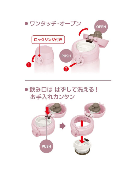 Termo THERMOS JNL-506 MVP 500 ml Rosa Malva Aislado