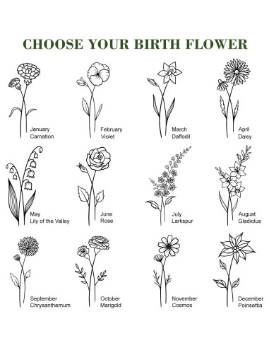 Vaso Personalizado Aislado 20oz UNIGIFTIME con Flor de Nacimiento