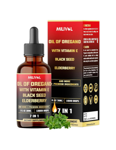 Gotas de Orégano Líquido Milivol 30ml - Soporte Inmunológico