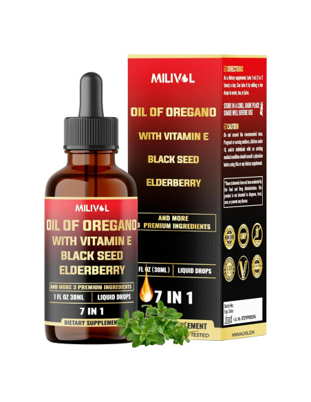 Gotas de Orégano Líquido Milivol 30ml - Soporte Inmunológico