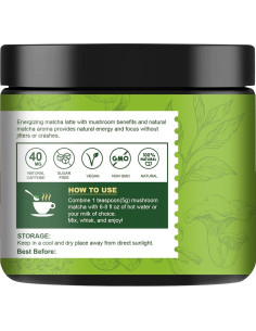 Hongo Matcha Ceremonial ORGFUN 130g - Latte Saludable Sin Azúcar 2