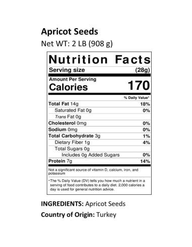 Semillas de Albaricoque Dulce Naturales Anna y Sarah 0.46 kg
