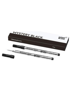 Recargas Rollerball Montblanc Fino Negro Misterioso 2 Unidades