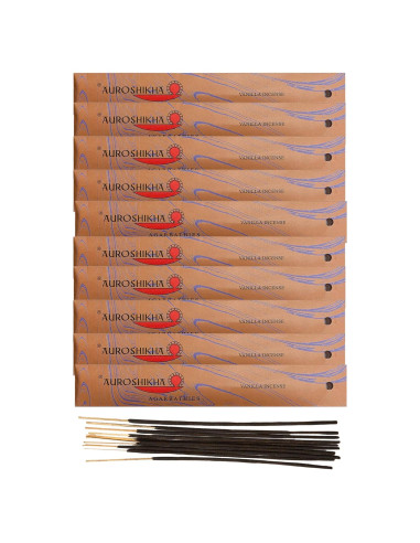 Incienso Auroshikha Vainilla 10 Varitas 170g Aromaterapia