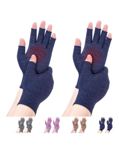 Guantes de Compresión DRNAIETY para Artritis XL Azul Marino