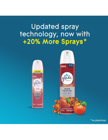 Aerosol Ambientador Glade Manzana y Canela 226.8 g - Frescura Duradera