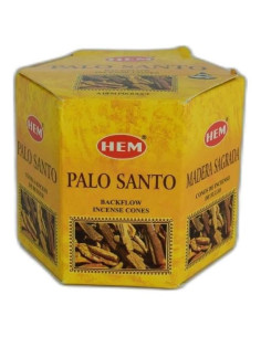 Conos de Incienso HEM Palo Santo - 20 Unidades, Quema 40 Min