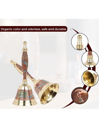 Campana de Mano de Latón Hashcart 17 cm - Decorativa y Multiusos